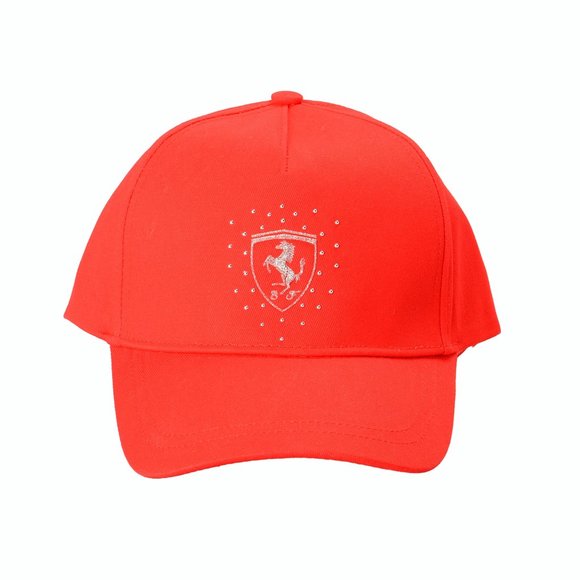 Scuderia Ferrari Girls Red "Ribbon" Baseball Cap Hat One Size - Picture 1 of 7